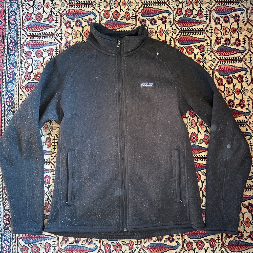 Patagonia Black Men's Better Sweater Full Zip Fleece - medium